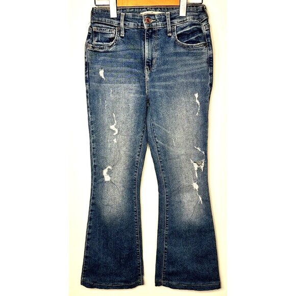Levi's Womens Jeans 70's High Rise Bell Bottom Flare Distressed Cotton Sz 26x26 - Picture 1 of 16